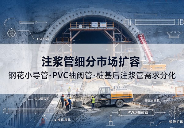 金川注浆管细分市场扩容，隧道钢花小导管、PVC 袖阀管、桩基后注浆管需求分化